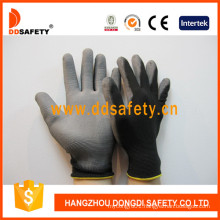 Nylon or Polyester Liner Gloves PU Coated on Palm and Fingers Dpu118
